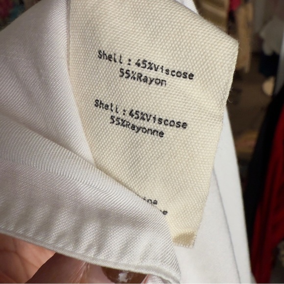 L'agence - Roxane Front-Tie Blouse White Button Front Tie Blouse Viscose Blend - Picture 9 of 9